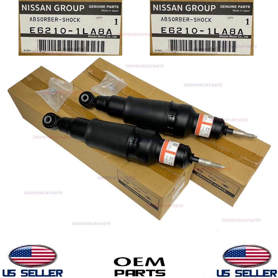 Par de amortiguadores traseros QX56 QX80 Armada originales OEM sin suspensión activa Foto 4 de 4