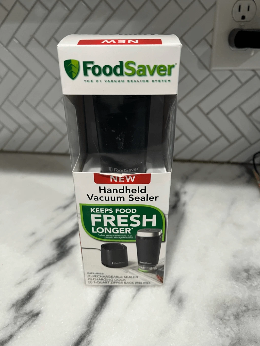 FoodSaver V1100 Cordless Handheld Food Vacuum Sealer - Black