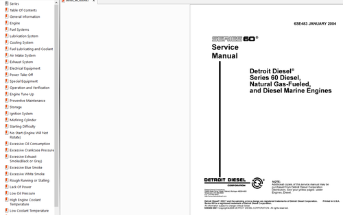BEST Detroit Diesel Series 60 Instrukcja naprawy serwisowej DDEC I II III V 6SE483 2004 - Zdjęcie 2 z 11