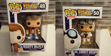 Funko POP! Movies Back to the Future Marty McFly #49 and Dr. Emmett Brown #50