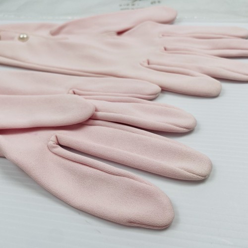 Vintage Opera Long Gloves Kayser Pink 2 Pearl Buttons Small Size - 6 1/2 in. - Picture 5 of 12