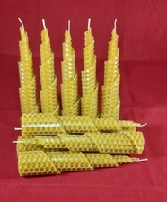 11 x candles 100% pure beeswax pillar candles Eco-friendly (11 spiral candles)