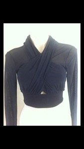ladies black bardot tops