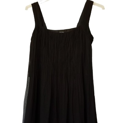 eileen fisher square neck silk dress Eileen Fisher Dress Womens Petite Small Black Silk Square Neck Maxi  Sleeveless