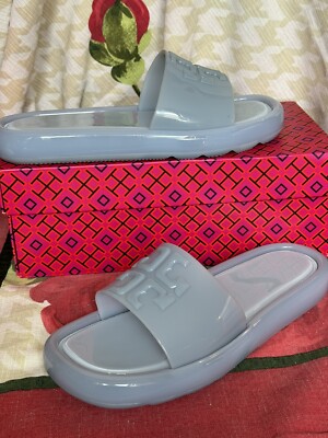 Tory Burch Bubble Jelly Sandals /Dew Blue/ US10/Waterproof/$188