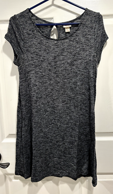 mossimo t shirt dress Mossimo sz small cap sleeve pullover t-shirt dress cozy charcoal gray round  neck