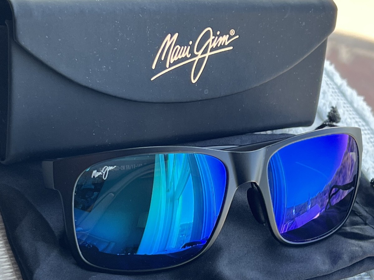 日本製　Maui Jim サングラス MJ432 2M 59 マット ブラック Maui Jim Red Sands Sunglass MJ432 59mm - eOptics