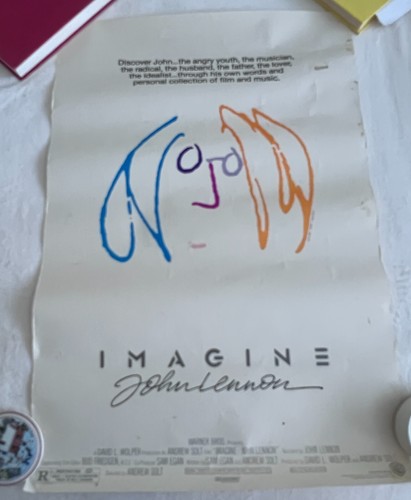 Imagine John Lennon Home Video Movie Poster 24 X 16 Rolled 1 Sheet 1988