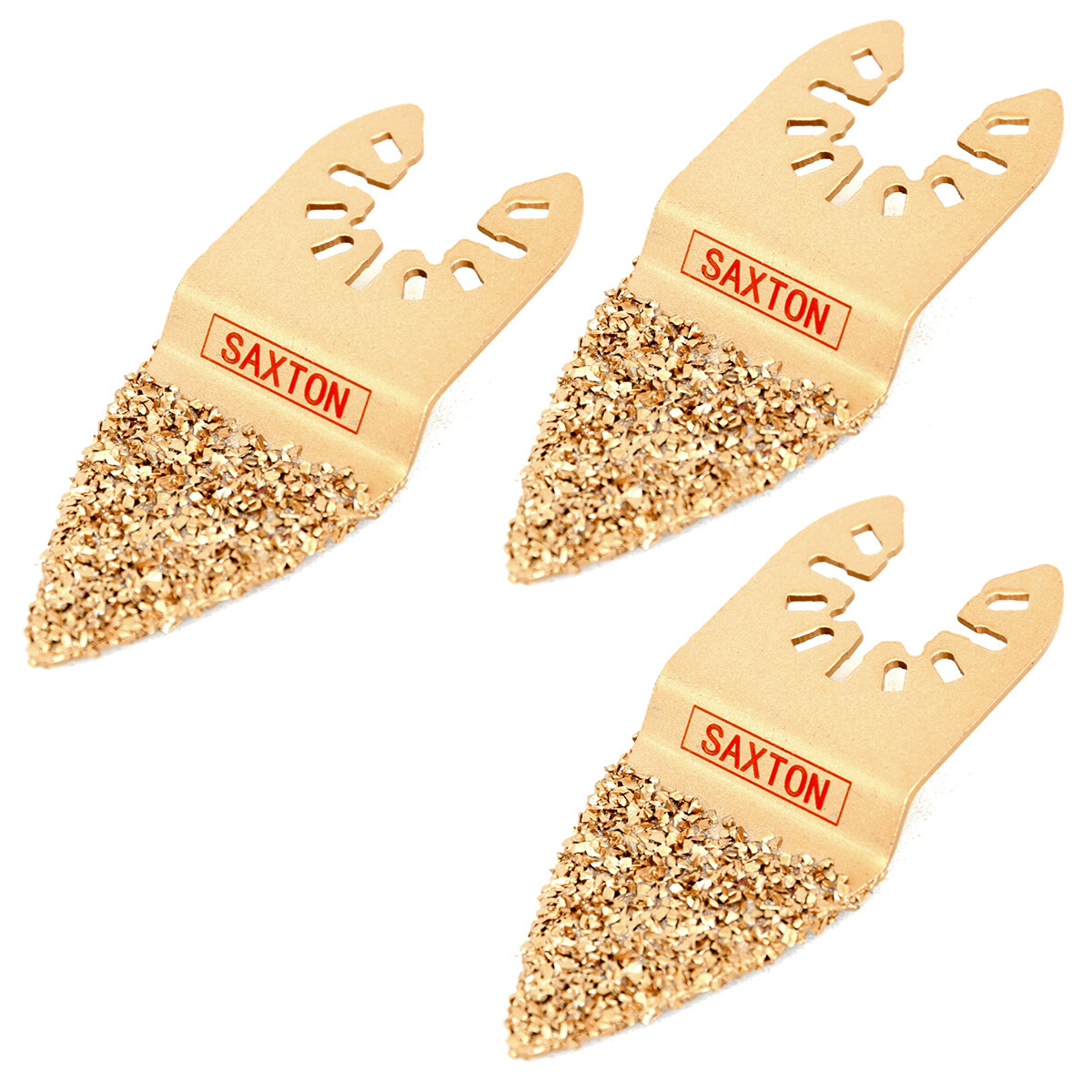 Saxton Carbide Finger Rasp fits Dewalt, Stanley, Worx Multitools (3 Pack)