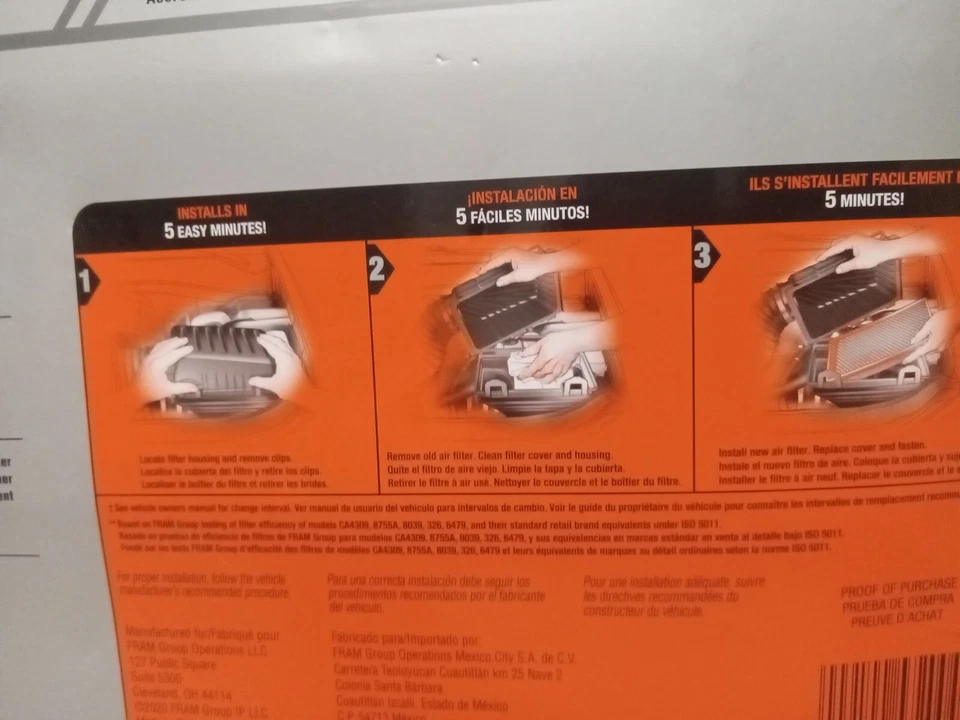 Marco de filtro de aire CA12092 Foto 4 de 4