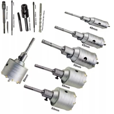 TCT Core Drill 40-600mm Shank Tungsten Masonry Brick Hole Cutter Bit SDS PLUS