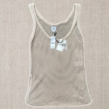 BNWT BDG urban outfitters medium cream tybee mesh beach summertunic tank top