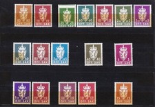 Norwegia Service nr 95 / 111 czysty czysty czysty czysty czysty, 17 wartości