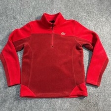 Lowe Alpine Sweater Womens Medium Red Quarter Zip Pullover Logo Comfort