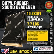 10"X 15" Heat Blocker and Vibration Deadener Car Sound Deadening Mat Butyl US