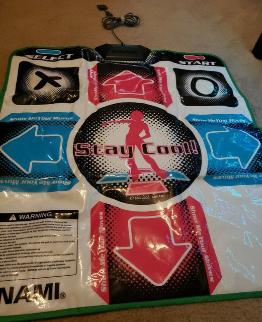 Konami Wired Playstation PS2 Regular DDR Dance Pad Mat for PS1/2