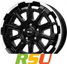 4x Brock B45 schwarz front-poliert 7.5x18" ET50 LK6 139.7 ML 92.4 Alufelgen 1...