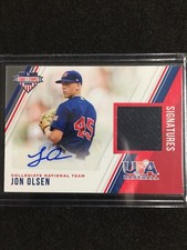 2018 U.S.A. Stars & Stripes, Jon Olsen 116/299 Auto Jersey #12
