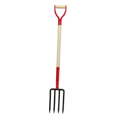 Heavy Duty Garden Fork for Digging, 4 Tines Pitch Fork for Gardening Compost, 