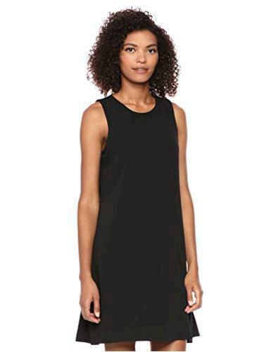 Sleeveless Trapeze Dress, Black 