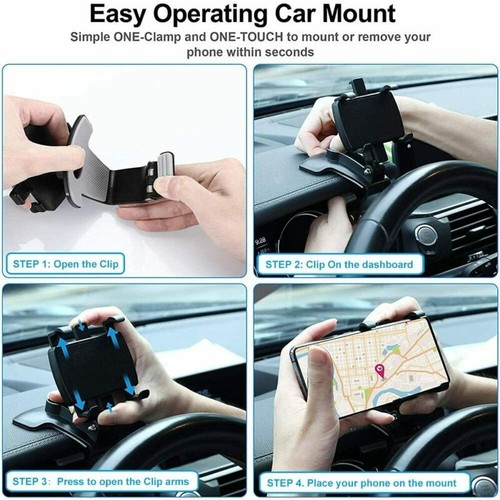 360° Mount Holder Car Dashboard Sun Visor Mirror Stand For Mobile Cell Phone GPS - Picture 8 of 12