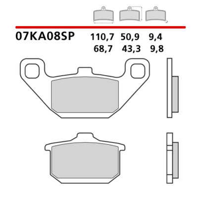 BREMBO BREMSBACKEN VORMONTIERT HINTERACHSE PASSEND FÜR HYUNDAI ATOS | K