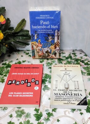 3 LOTE LIBROS. JESÚS. MASONERÍA. BILDERNERG  REGALOS GRATIS 