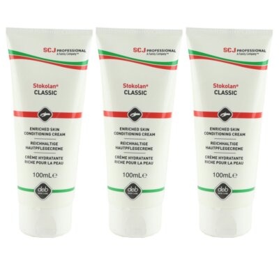 SC Johnson Stokolan Classic 3 x 100 ml Hautpflegecreme für Gesicht und Hände