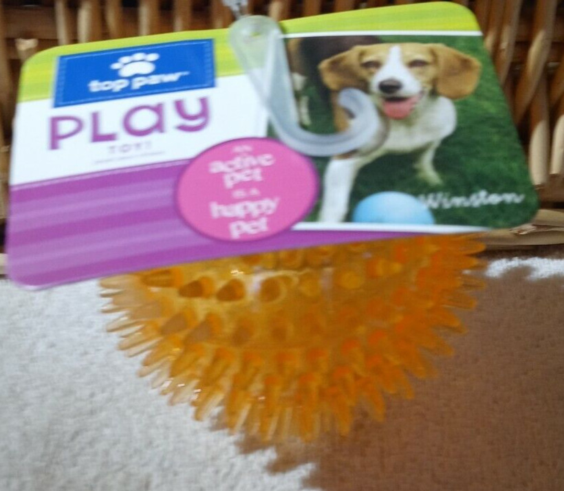 Top Pawplay Round Dog Toy! Orange-Brand New-SHIPS N 24 HOURS