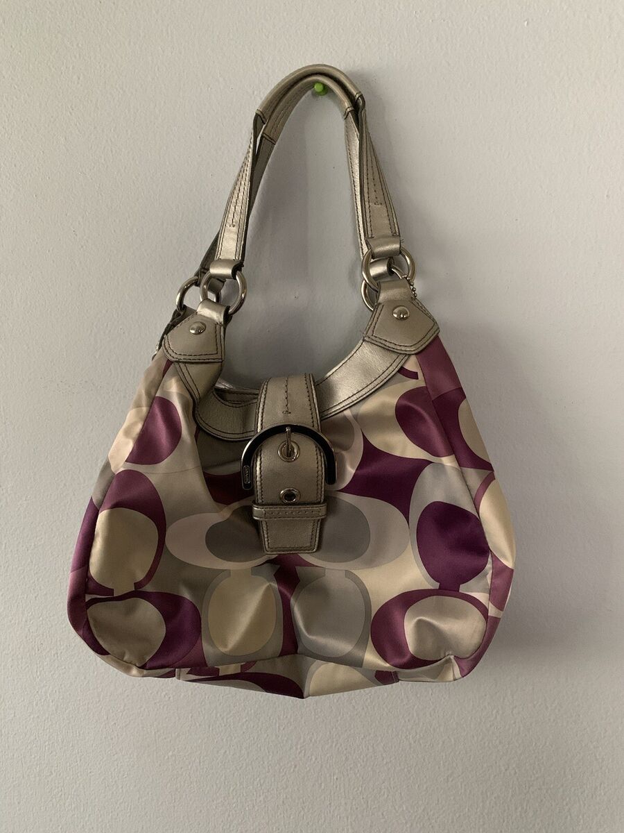 Coach Soho Signature Scarf Print Hobo Shoulder Bag No F17406 Coach Soho Signature Scarf Print Hobo Shoulder Bag No F17406