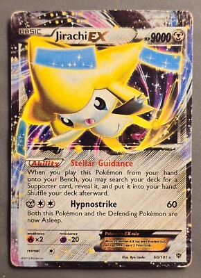 Pokemon Card - Jirachi EX Plasma Blast 60/101 Ultra Rare Black & White BW  Holo | eBay