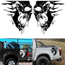 Calcomanías gráficas de vinilo adhesivas de calavera para maletero de coche camioneta puerta trasera lateral 2 piezas