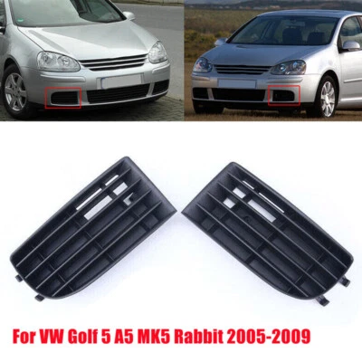 2Pcs Front Bumper Fog Lamp Light Grille Cover For VW Golf 5 A5 MK5 2005-2009 - Image 1 of 4