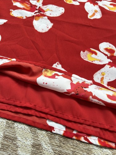 NWT Dalia Sleeveless Top Womens Size Small Red Floral Spaghetti Strap Blouse NEW - Picture 4 of 6