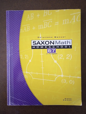 Saxon Math 8/7 with Prealgebra - Homeschool, Third Edition, Solutions Manual