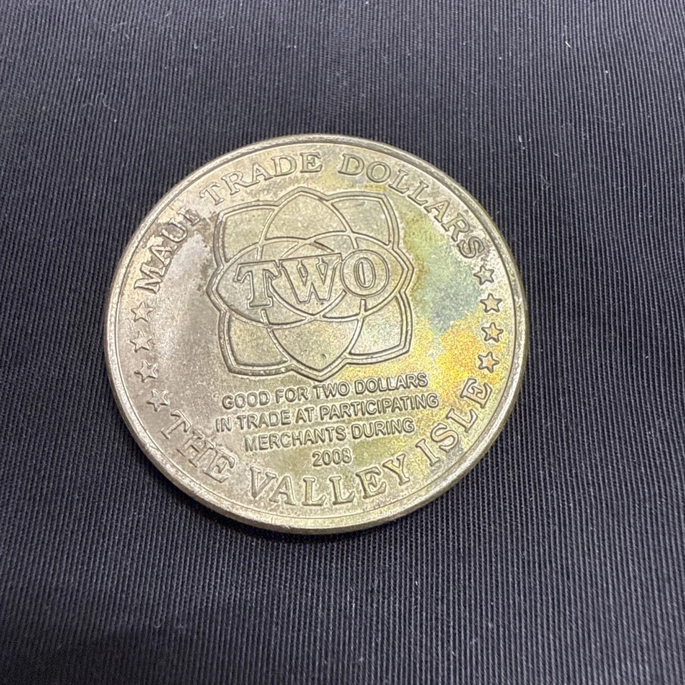 HAWAII MAUI TRADE DOLLAR WHALE and HULA DANCER  2008 COIN uncirculated - Image 3 of 4