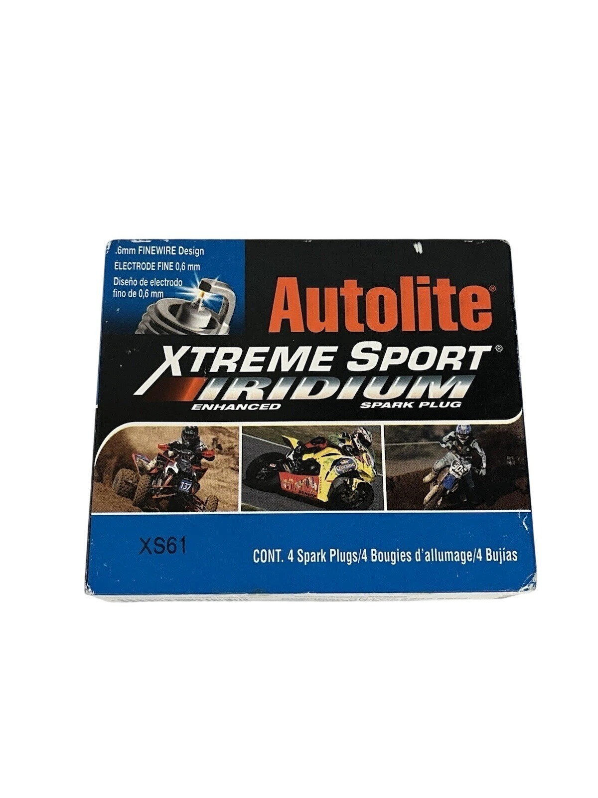 Autolite XS61 Xtreme Sport Iridium Powersports Spark Plug, Pack of 4 NEW N BOX