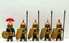 5 X GREEK ROMAN MAGNIFICENT ELITE WARRIOR GREEN GOLD ROCK PLAYMOBIL Custom RARE!
