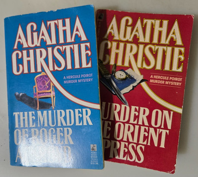 MURDER ON THE ORIENT EXPRESS / OF ROGER AKROYD: Agatha Christie Hercule Poirot