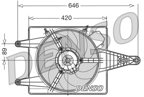 FAN ENGINE COOLING DER01010 FOR ALFA ROMEO AR32310/32301 932A2.000 2.0L 4cyl 156 - Image 2 of 4