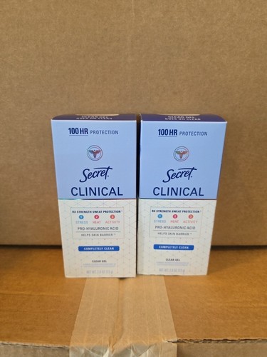2X Secret Clinical Strength Antiperspirant Deodorant Completely Clean 2.6 oz New