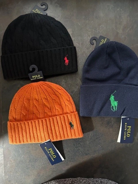 Polo Ralph Lauren Classic Beanie In Black or Orange or Navy BNWT rrp £79.99
Opens in a new window or