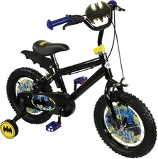 BATMAN 14" Kids Bike Age 3+ Official + Stabilisers Boys Girls Bicycle Pushbike