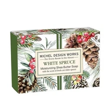 Michel Design Works 4.5oz Boxed Single Shea Butter Soap, White Spruce