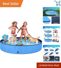 Large Dog Pool Plastic Foldable Outdoor Bathing Tub Kids Swimming Pool