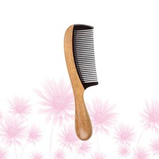 Teethed Anti-Static Head Massage Comb Sandalwood Horn Hair Massager for