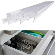 6 PCS Cabinet Door Edge Protector for 3/4 in Thick Door Edge, Clear Slip-On G...