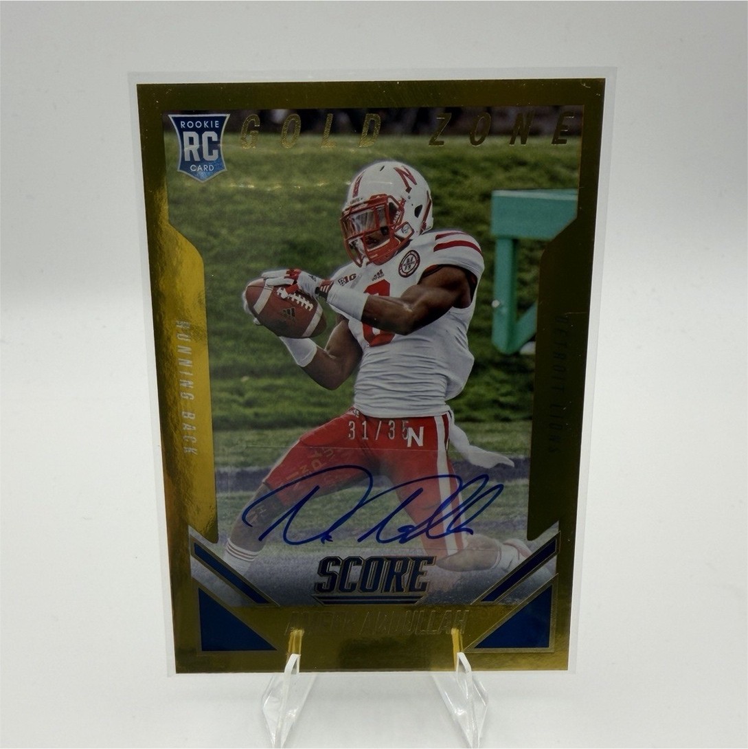 Panini 2015 Score Gold Zone Rookie Autograph /35 #385 Ameer Abdullah Lions