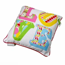 LOVE Spell Out Letters Valentine's Day 18in Reversible Toss Pillow ~ Terri Puma