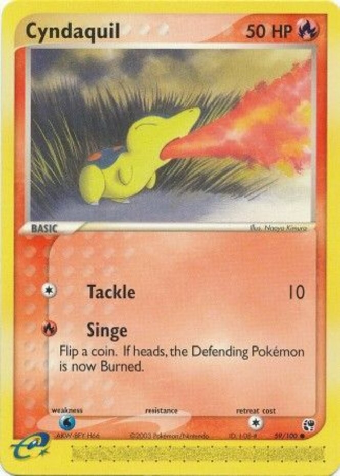 Cyndaquil - 59/100 - Common NM, English Pokemon EX Sandstorm